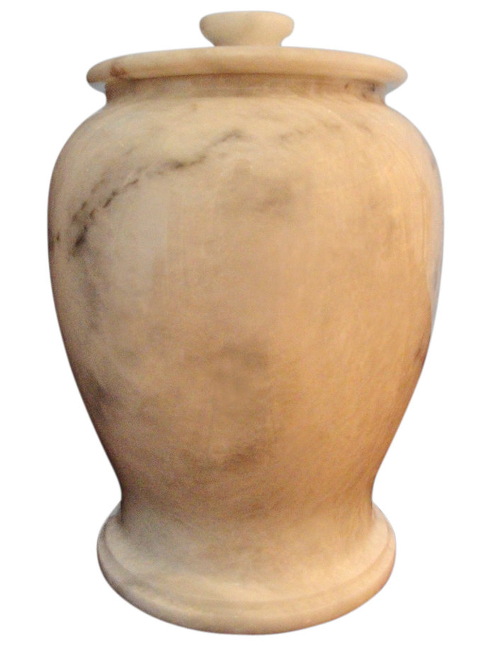 White Marble Adult Cremation Urn